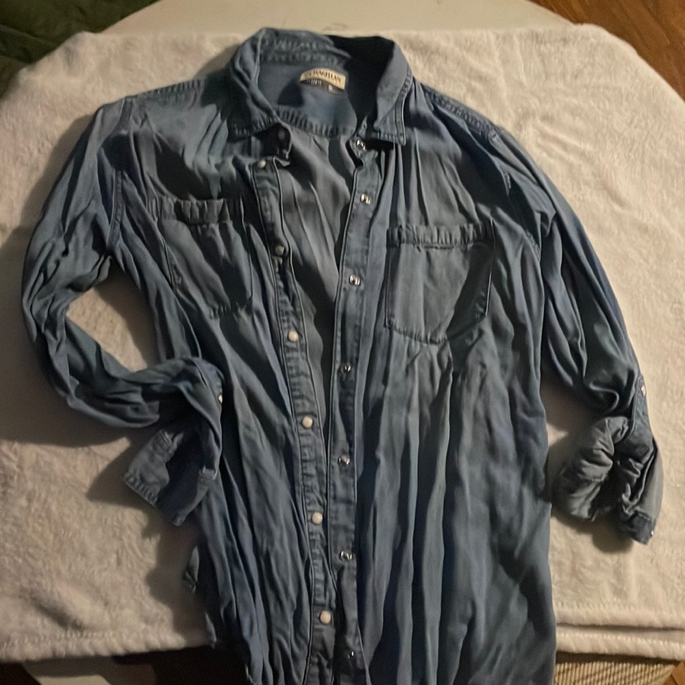 Denim Pearl snap